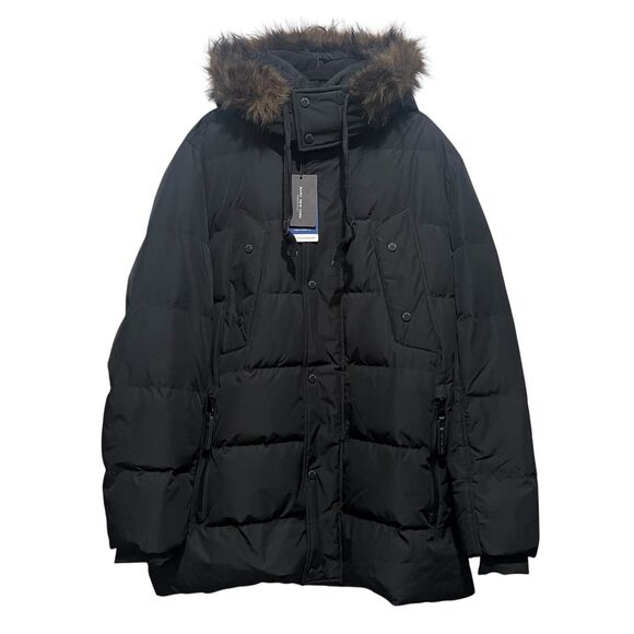 Marc New York Men's Gattaca Hybrid Down Fill Parka Coat in Black Size Large NWT - Picture 2 of 7